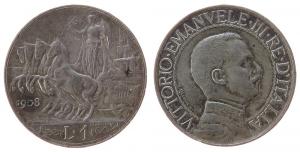 Italien - Italy - 1908 - 1 Lire  ss
