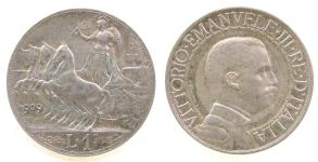 Italien - Italy - 1909 - 1 Lire  ss+