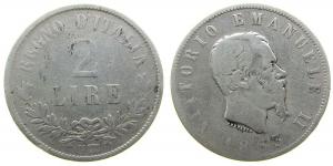 Italien - Italy - 1863 - 2 Lire  s+