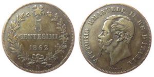 Italien - Italy - 1862 - 5 Centesimi  ss