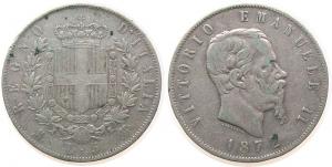 Italien - Italy - 1872 - 5 Lire  ss