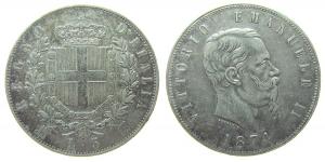 Italien - Italy - 1874 - 5 Lire  ss
