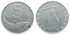 Italien - Italy - 1955 - 5 Lire  ss