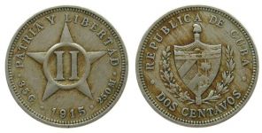 Kuba - Cuba - 1915 - 2 Centavos  ss+