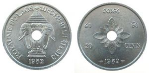 Laos - 1952 - 20 Cent  unc