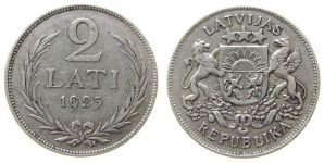 Lettland - Lativa - 1925 - 2 Lati  ss
