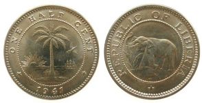 Liberia - 1941 - 1/2 Cent  unc
