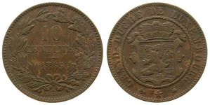 Luxemburg - Luxembourg - 1865 - 10 Centimes  ss-vz