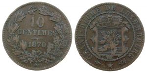 Luxemburg - Luxembourg - 1870 - 10 Centimes  ss