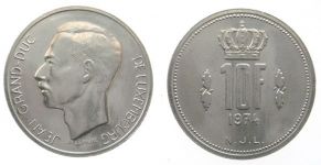 Luxemburg - Luxembourg - 1974 - 10 Francs  unc
