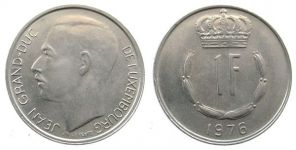 Luxemburg - Luxembourg - 1976 - 1 Franc  unc