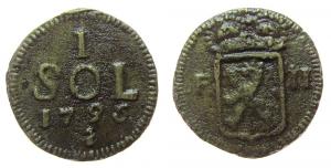 Luxemburg - Luxembourg - 1795 - 1 Sol  ss