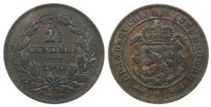 Luxemburg - Luxembourg - 1901 - 2 1/2 Centimes  ss