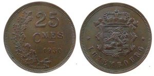 Luxemburg - Luxembourg - 1930 - 25 Centimes  ss-vz