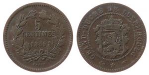 Luxemburg - Luxembourg - 1855 - 5 Centimes  ss