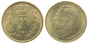Luxemburg - Luxembourg - 1988 - 5 Francs  unc