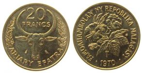 Madagaskar - Madagascar - 1970 - 20 Francs  unc