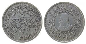 Marokko - Morocco - 1956 - 500 Francs  ss