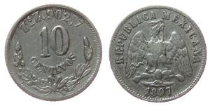 Mexiko - Mexico - 1897 - 10 Centavos  ss