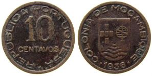 Mosambik - Mozambique - 1936 - 10 Centavos  s/ss
