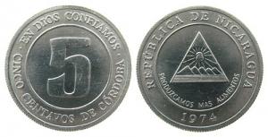 Nicaragua - 1974 - 5 Centavos  unc