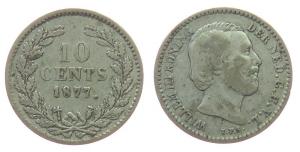 Niederlande - Netherlands - 1877 - 10 Cent  fast ss