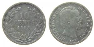 Niederlande - Netherlands - 1885 - 10 Cents  schön