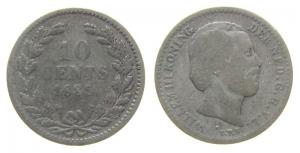 Niederlande - Netherlands - 1885 - 10 Cents  schön