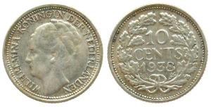 Niederlande - Netherlands - 1938 - 10 Cent  vz