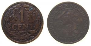 Niederlande - Netherlands - 1913 - 1 Cent  ss