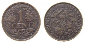 Niederlande - Netherlands - 1919 - 1 Cent  ss