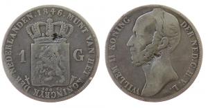 Niederlande - Netherlands - 1846 - 1 Gulden  gutes schön