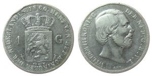 Niederlande - Netherlands - 1860 - 1 Gulden  ss-