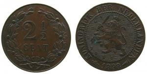 Niederlande - Netherlands - 1898 - 2 1/2 Cents  fast vz