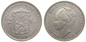 Niederlande - Netherlands - 1938 - 2 1/2 Gulden  fast vz