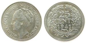 Niederlande - Netherlands - 1941 - 25 Cent  vz-unc