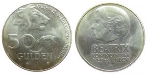 Niederlande - Netherlands - 1982 - 50 Gulden  unc