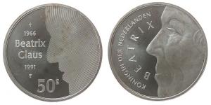 Niederlande - Netherlands - 1991 - 50 Gulden  vz-unc
