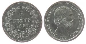 Niederlande - Netherlands - 1850 - 5 Cents  vz