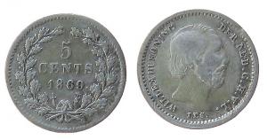 Niederlande - Netherlands - 1869 - 5 Cents  ss