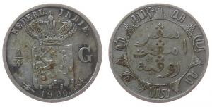 Niederl. Indien - Netherlands India - 1900 - 1/4 Gulden  ss