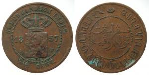 Niederl. Indien - Netherlands India - 1857 - 2 1/2 Cents  ss