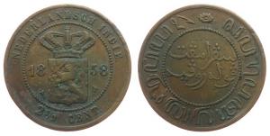 Niederl. Indien - Netherlands India - 1858 - 2 1/2 Cents  ss