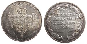 Norwegen - Norway - 1906 - 2 Kronen  fast stgl