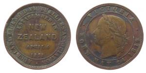 Neuseeland - New-Zealand - 1871 - 1 Penny Token  ss