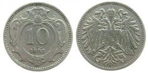 Österreich - Austria - 1893 - 10 Heller  ss