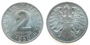 Österreich - Austria - 1950 - 2 Groschen  vz-unc