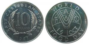 Ostkarib. Staaten - East Carib. States - 1981 - 10 Dollar  unc