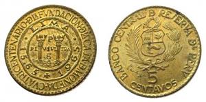 Peru - 1965 - 5 Centavos  unc