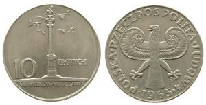 Polen - Poland - 1965 - 10 Zlotych  unc